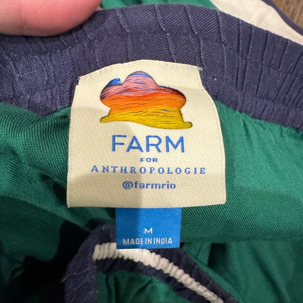 FARM Rio Wide-Leg Green Race Stripe Twill Trackpants - Picture 6 of 6